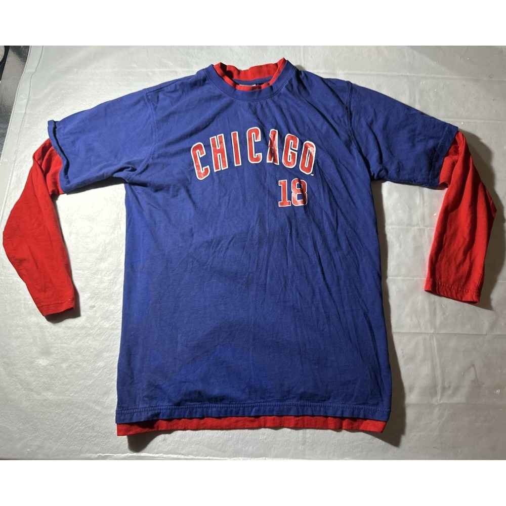 Chicago Cubs MLB Baseball Shirt Youth XL 18/20 Juan Soto #18 Layered Long Sleeve